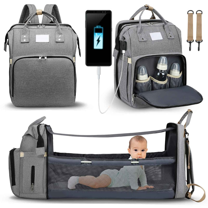 BabyNappy™ |Sac à langer Portatif. Berceau de voyage.