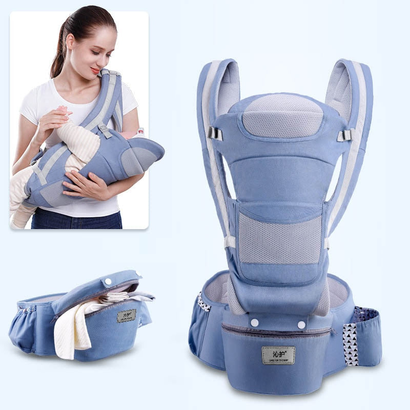 porte bébé bleu